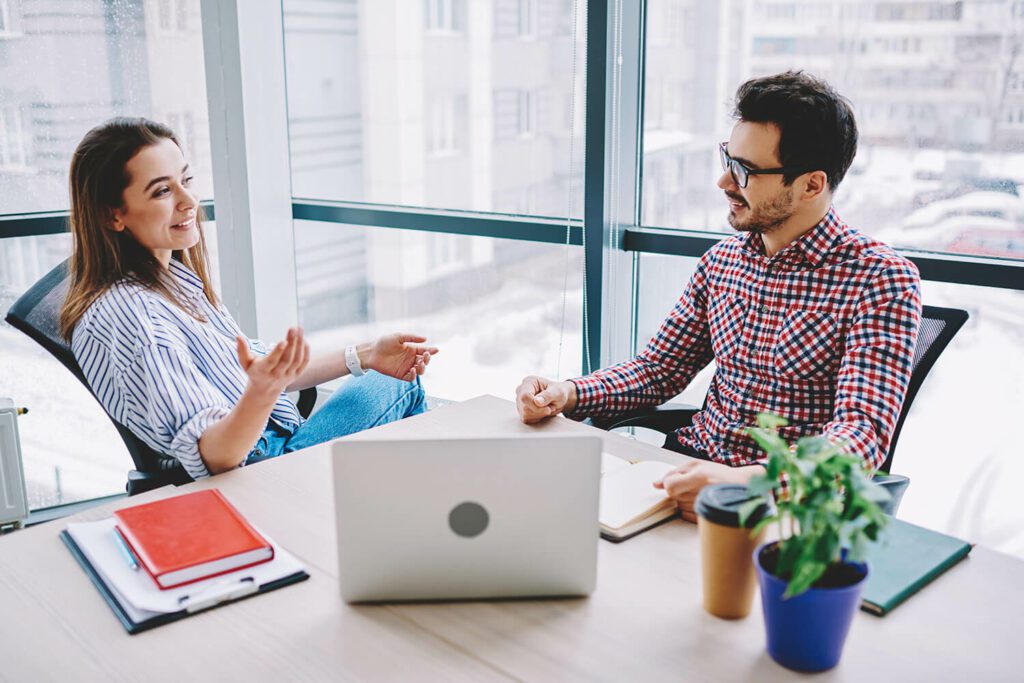 Employer interviewing prospective new hire